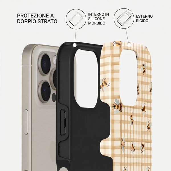 Burga Cover Posteriore Resistente con MagSafe Apple iPhone 16 Pro - Honeycomb