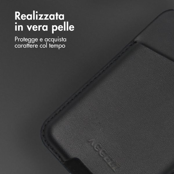 Accezz Portacarte in pelle - Compatibile con MagSafe e Qi2 - Onyx Black