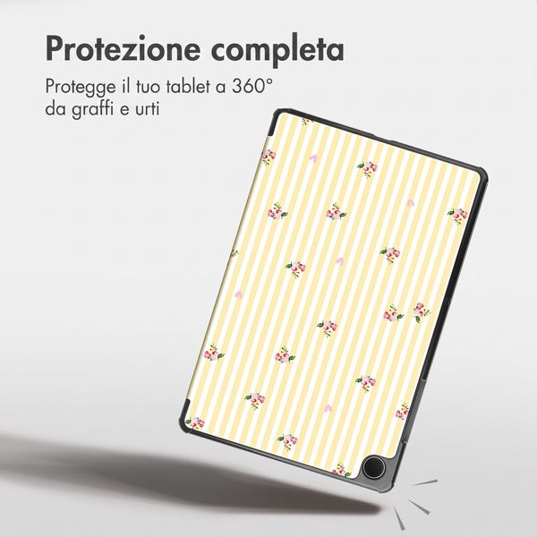 imoshion Cover Trifold Design Samsung Galaxy Tab A11 Plus / A9 Plus - Garden Stripes