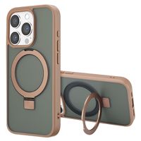 Accezz Cover con anello e supporto con MagSafe Apple iPhone 15 Pro - Marrone