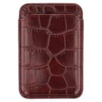 Selencia Portacarte Croco con MagSafe - Burgundy