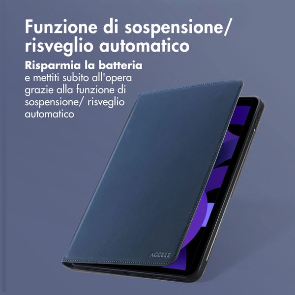 Accezz Cover Tablet Classica Apple iPad 11 (2025) 11 pollici A16 / iPad 10 (2022) 10.9 pollici - Blu scuro