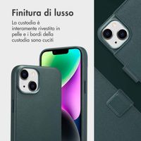 Accezz Cover in pelle 2 in 1 con MagSafe Apple iPhone 14 - Cedar Green