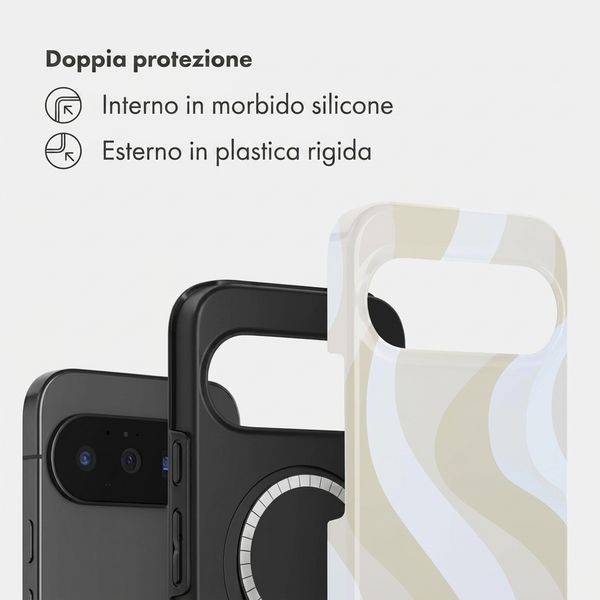 Selencia Cover posteriore Vivid con MagSafe Google Pixel 11 - Desert Waves Beige