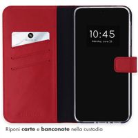 Selencia Cover a libro in vera pelle Samsung Galaxy A37 (5G) - Rosso
