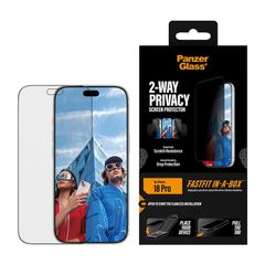 PanzerGlass Vetro temperato privacy Ultra Wide Fit FastFit in-a-box Apple iPhone 18 Pro