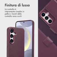 Accezz Cover in pelle 2 in 1 con MagSafe Samsung Galaxy S25 Plus - Heath Purple