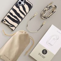 Selencia Cover per telefono Nova con cordino e portacarte Apple iPhone 17 - Zazzy Zebra