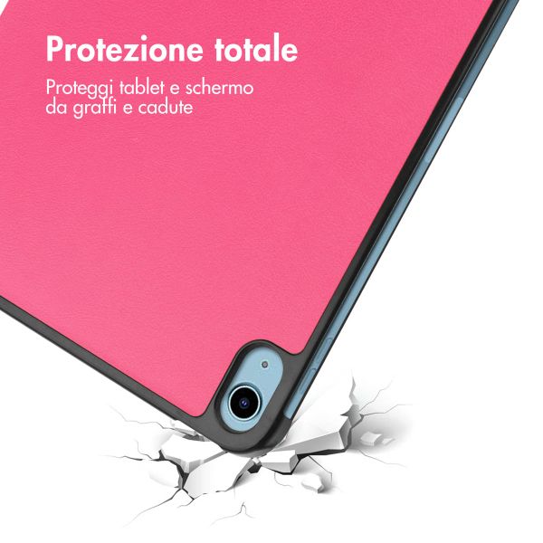 imoshion Cover a libro Trifold Apple iPad 11 (2025) 11 pollici A16 / iPad 10 (2022) 10.9 pollici - Pink