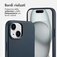 Accezz Cover in Pelle con MagSafe Apple iPhone 15 - Nightfall Blue