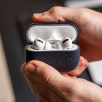 Accezz Cover in vera pelle  Apple Airpods 3 - Blu scuro