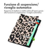 imoshion Cover Trifold Design Samsung Galaxy Tab A11 Plus - Leopard