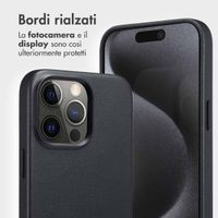 Accezz Cover in pelle 2 in 1 con MagSafe Apple iPhone 15 Pro Max - Onyx Black