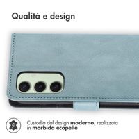 imoshion Cover a libro di Lusso Samsung Galaxy S24 FE - Azzurro