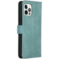 imoshion Cover a libro di Lusso Apple iPhone 12 (Pro) - Azzurro