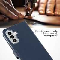 Selencia Cover a libro in vera pelle Samsung Galaxy A26 - Blu