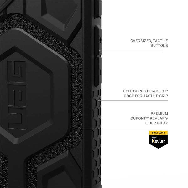 UAG Cover Posteriore Monarch Pro Apple iPhone 16 - Kevlar Black