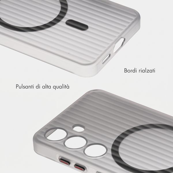 Accezz Cover Lite con MagSafe | Fluted | Samsung Galaxy S24 - Grigio