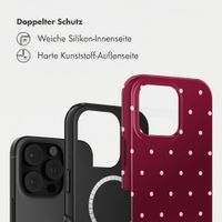 Selencia Vivid Backcover met MagSafe Apple iPhone 16 Pro Max - Happy Dots Burgundy
