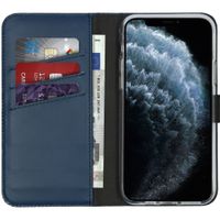 Selencia Cover a libro in vera pelle Apple iPhone 11 Pro - Blu