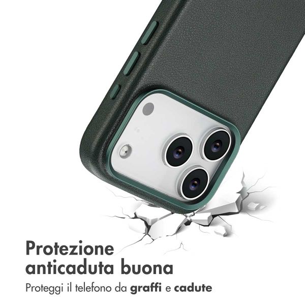 Accezz Cover in Pelle con MagSafe Apple iPhone 17 Pro - Cedar Green