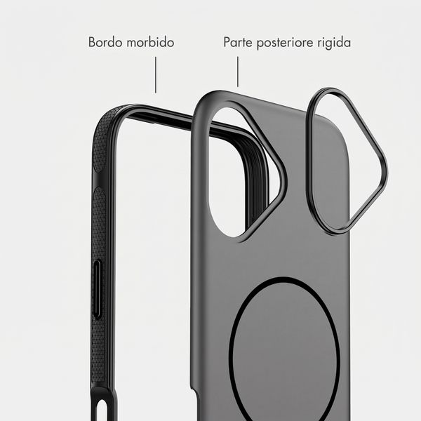 imoshion Cover posteriore Color con Thin MagSafe Ring Apple iPhone 17 - Nero