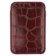 Selencia Portacarte Croco con MagSafe - Burgundy