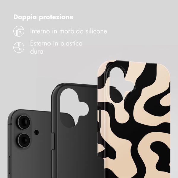 Selencia Cover Posteriore Vivid Apple iPhone 16 - Art Wave Black