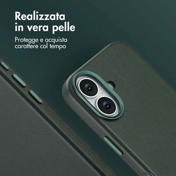 Accezz Cover in Pelle con MagSafe Apple iPhone 17 - Cedar Green
