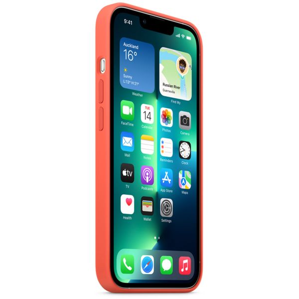 Apple Cover Posteriore in Silicone con MagSafe Apple iPhone 13 Pro - Nectarine