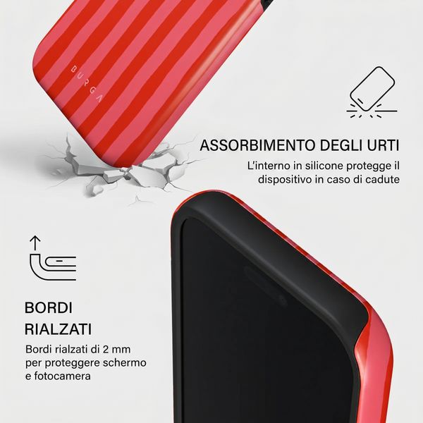 Burga Cover Posteriore Resistente con MagSafe Apple iPhone 17 Pro - Pomegranate