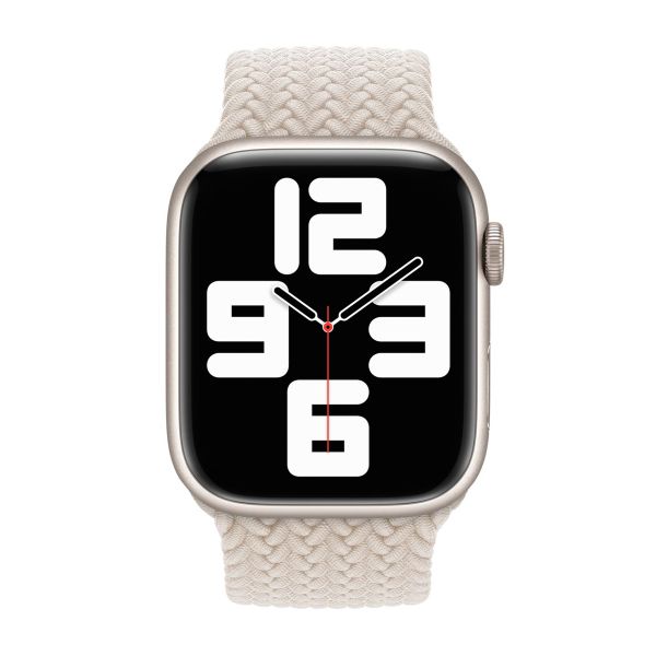 Apple Cinturino Solo intrecciato Apple Watch | 38/40/41/42 mm - Taglia 3 - Starlight