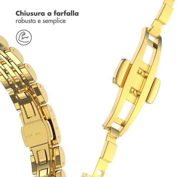 Selencia Cinturino sottile in acciaio ispirato a Jubilee Apple Watch | 38/40/41/42 mm - Oro