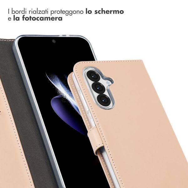 Selencia Cover a libro in vera pelle Samsung Galaxy A36 / A56 - Rosa