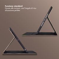 Selencia Cover Riva Apple iPad 9 (2021) 10.2 pollici / iPad 8 (2020) 10.2 pollici / iPad 7 (2019) 10.2 pollici - Mocha Brown