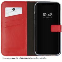 Selencia Cover a libro in vera pelle Apple iPhone 14 - Rosso