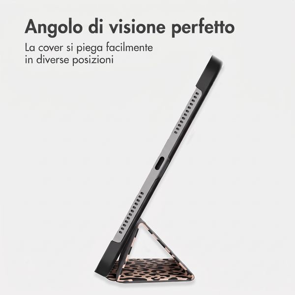 imoshion Cover Trifold Design Apple iPad 6 (2018) 9.7 pollici / iPad 5 (2017) 9.7 pollici / Air 2 (2014)/Air 1 (2013) - Leopard