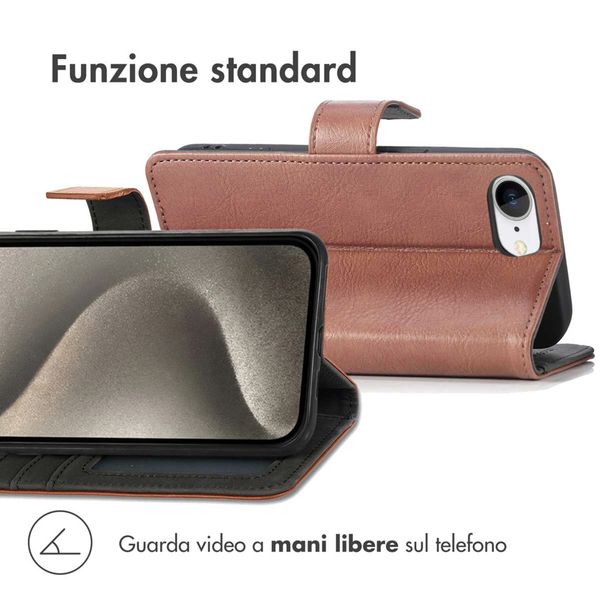 imoshion Cover a libro di Lusso Apple iPhone 17e / 16e - Marrone