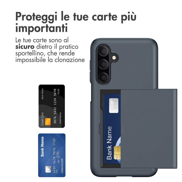 imoshion Cover Posteriore con Porta Carte Samsung Galaxy A27 (5G) - Blu scuro