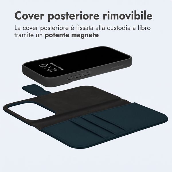 imoshion Cover a libro di lusso 2-in-1 rimovibile Apple iPhone 18 Pro / 17 Pro - Blu