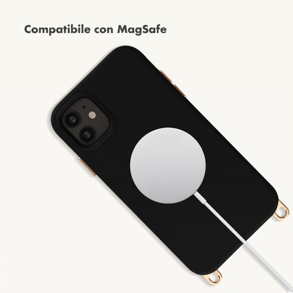 Selencia Cover posteriore Rivièra con MagSafe con ganci rimovibili Apple iPhone 11 - Velvet Black
