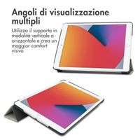imoshion Cover Trifold Design Apple iPad 9 (2021) 10.2 pollici / iPad 8 (2020) 10.2 pollici / iPad 7 (2019) 10.2 pollici - Floral Green