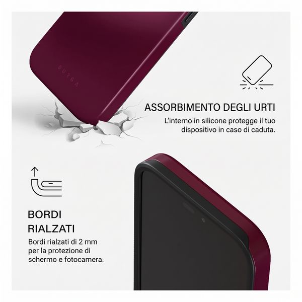 Burga Cover Posteriore Resistente con MagSafe Apple iPhone 18 Pro - Dark Cherry