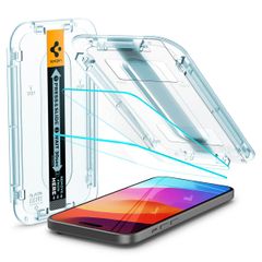 Spigen Vetro temperato GLAStR EZ Fit, confezione da 2 + Applicatore Apple iPhone 16 Plus / 15 Plus