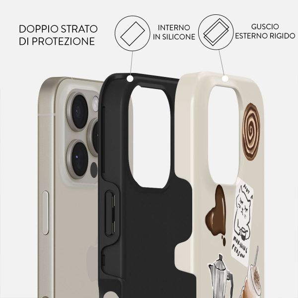 Burga Cover Posteriore Resistente con MagSafe Apple iPhone 16 - Oat Milk Please