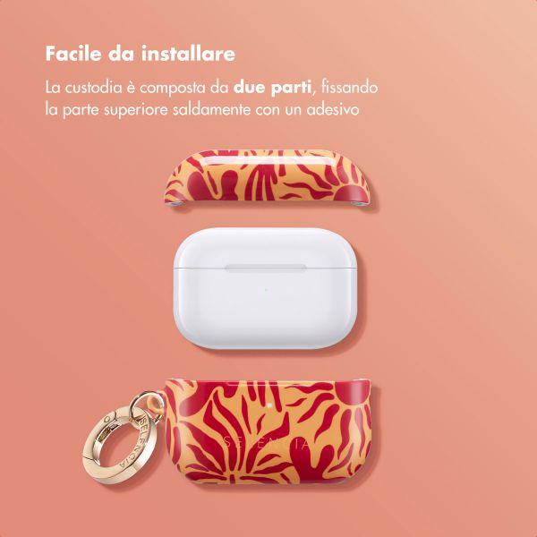 Selencia Cover Vivid  Apple AirPods Pro 2 - Tropical Vibes Apricot