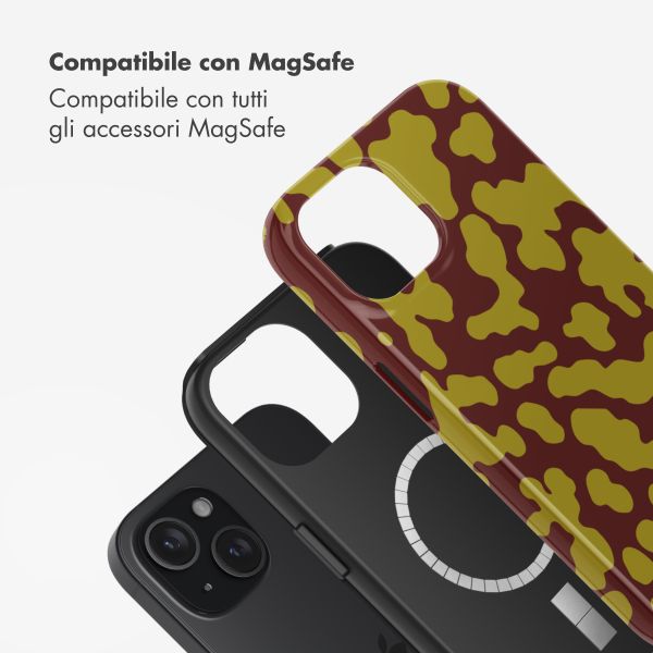 Selencia Cover posteriore Vivid con MagSafe Apple iPhone 15 - Moo'd Olive Dust