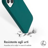 Accezz Cover in silicone liquido con MagSafe Apple iPhone 15 - Forest Green