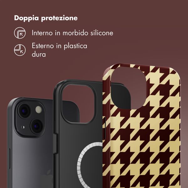 Selencia Cover posteriore Vivid con MagSafe Apple iPhone 13 - Pied-de-Poule