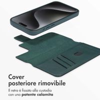 Accezz Cover in pelle 2 in 1 con MagSafe Apple iPhone 15 Pro Max - Cedar Green